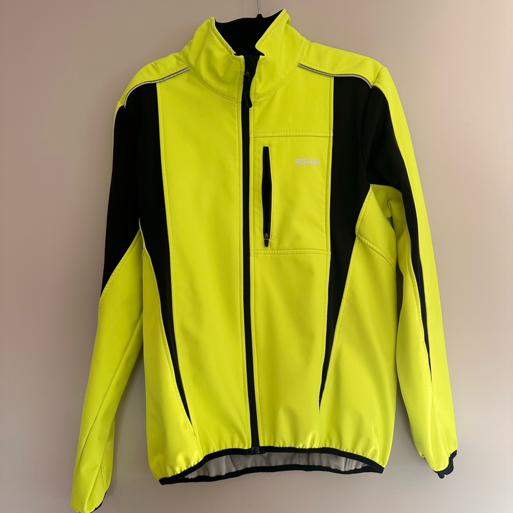 ARSUXEO Winter Warm UP Thermal Softshell Cycling Jacket, Windproof, Waterproof